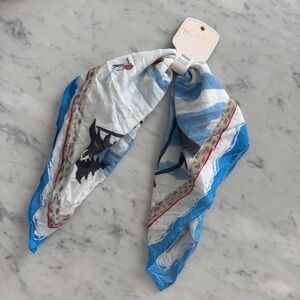 Maeve Holiday Printed Bandana Scarf Anthropologie NWT